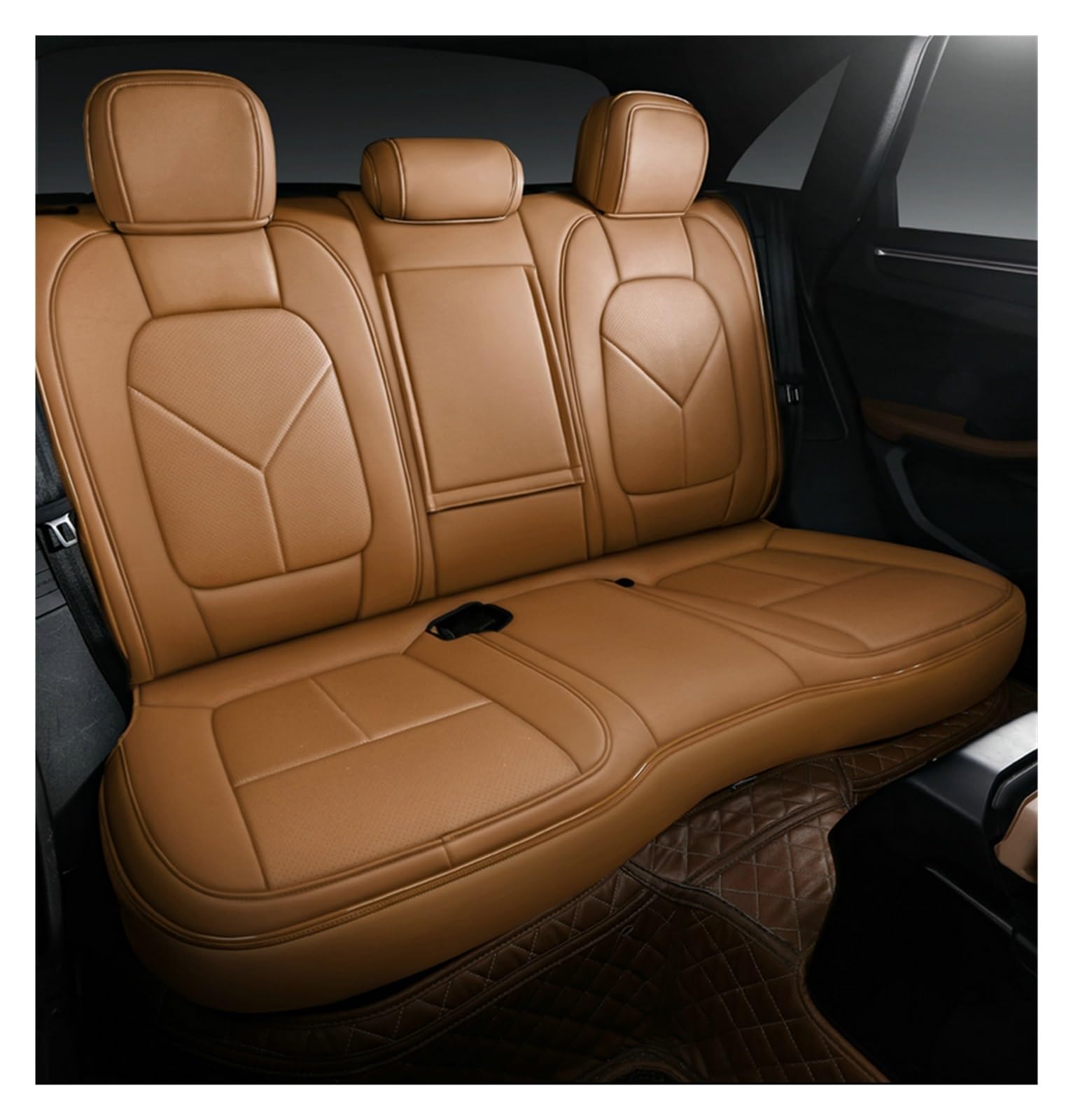 PAKAGVTTB Sitzbezüge Leder Auto Sitz Abdeckung Für Mazda 3 5 6 CX5 CX30 Axela Styling Auto Zubehör Innen Vordersitzbezüge(Only Rear Seats 5) von PAKAGVTTB