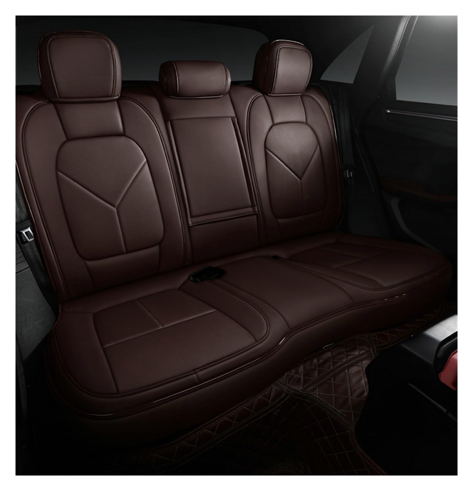 PAKAGVTTB Sitzbezüge Leder Auto Sitz Abdeckung Für Mazda 3 5 6 CX5 CX30 Axela Styling Auto Zubehör Innen Vordersitzbezüge(Only Rear Seats 8) von PAKAGVTTB