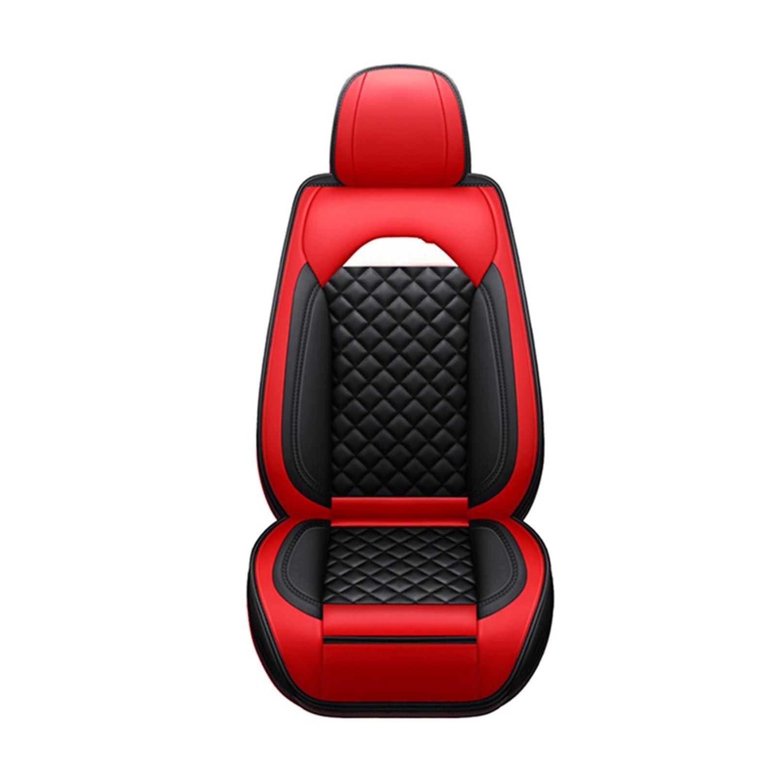 PAKAGVTTB Sitzbezüge Leder-Autositzbezug für Mitsubishi für Lancer L200 für Carisma für Eclipse für Cross für Pajero 4 Zubehör Vordersitzbezüge(Black Red) von PAKAGVTTB