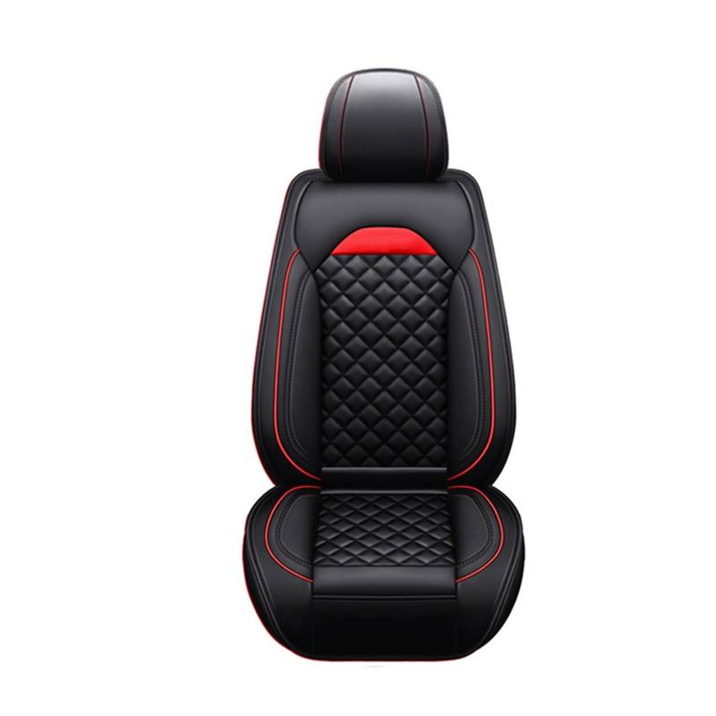 PAKAGVTTB Sitzbezüge Leder-Autositzbezug für Mitsubishi für Lancer L200 für Carisma für Eclipse für Cross für Pajero 4 Zubehör Vordersitzbezüge(Black Red Line) von PAKAGVTTB