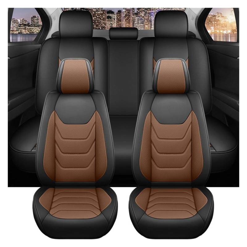 PAKAGVTTB Sitzbezüge Leder-Komplettset Autositzbezug Für Nissan Für Teana J32 Für Almera Für Classic Für Navara Für Kick Vordersitzbezüge(5 PCS 3) von PAKAGVTTB