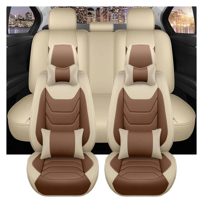 PAKAGVTTB Sitzbezüge Leder-Komplettset Autositzbezug Für Nissan Für Teana J32 Für Almera Für Classic Für Navara Für Kick Vordersitzbezüge(9 PCS 4) von PAKAGVTTB