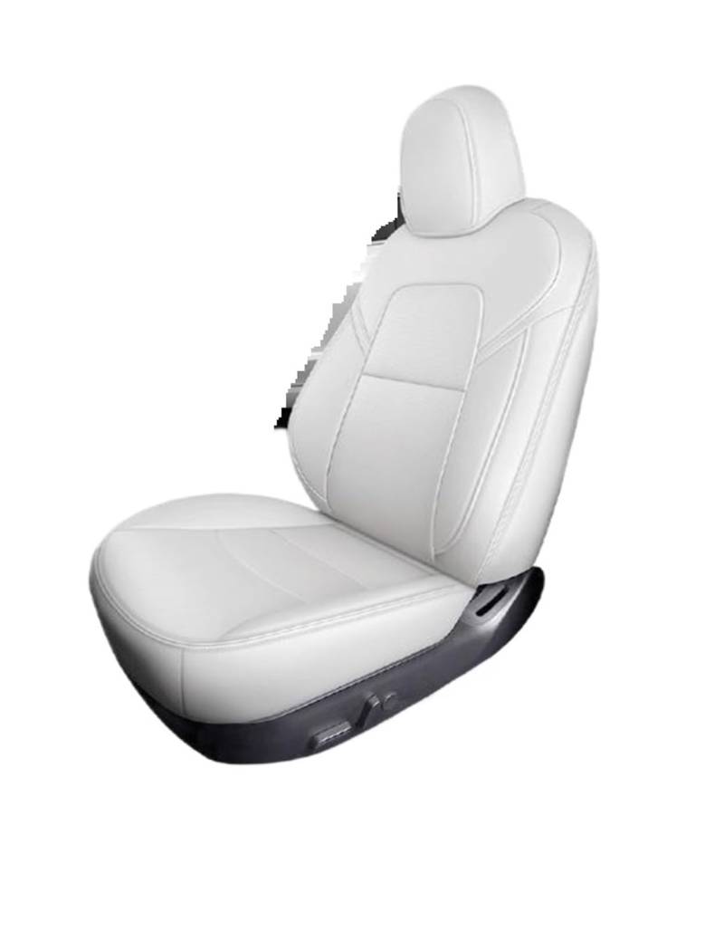 PAKAGVTTB Sitzbezüge Passgenaue Autozubehör-Sitzbezüge 5 Sitze komplettes Set aus Leder, speziell Für 7 5 3 1er Serie Für X5 Für X3 Für X1 Vordersitzbezüge(Pure White) von PAKAGVTTB