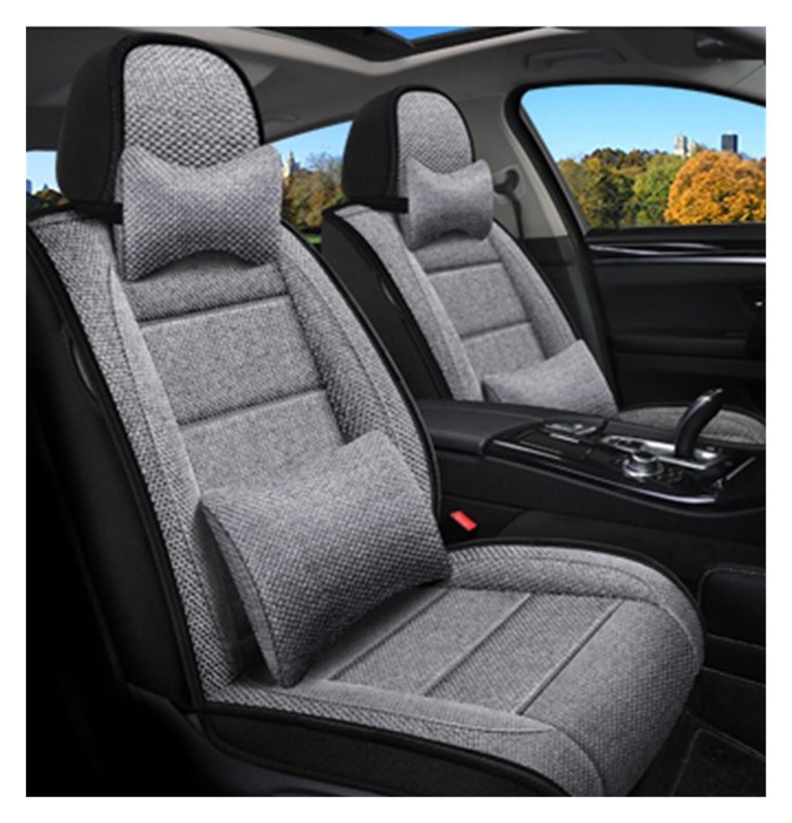 PAKAGVTTB Sitzbezüge Set Autositzbezug für Ford für Focus für Kuga für Ecosport Fiesta für Mondeo für Ranger Autozubehör Innenausstattung Vordersitzbezüge(Colour 10) von PAKAGVTTB