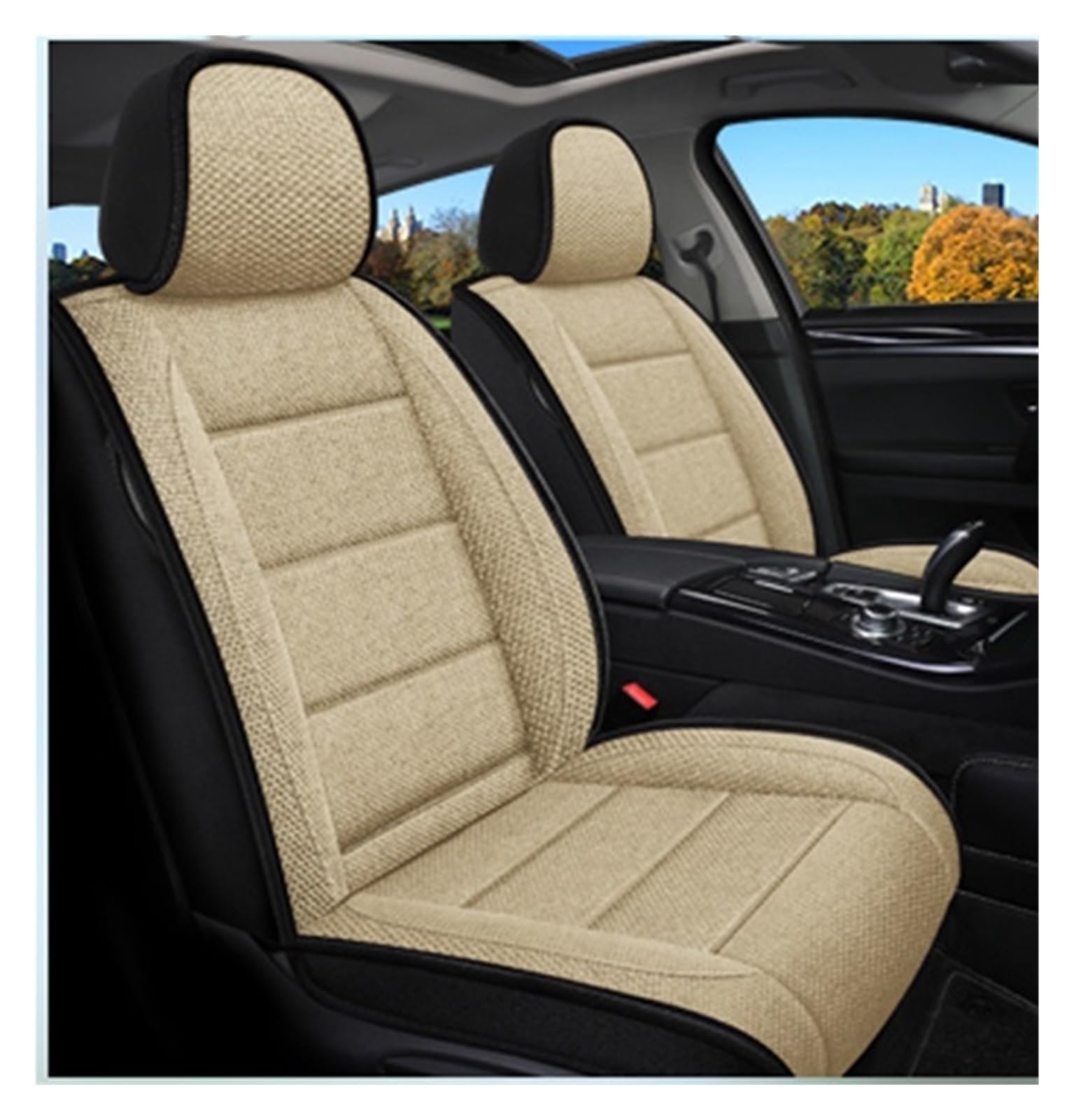 PAKAGVTTB Sitzbezüge Set Autositzbezug für Ford für Focus für Kuga für Ecosport Fiesta für Mondeo für Ranger Autozubehör Innenausstattung Vordersitzbezüge(Colour 4) von PAKAGVTTB