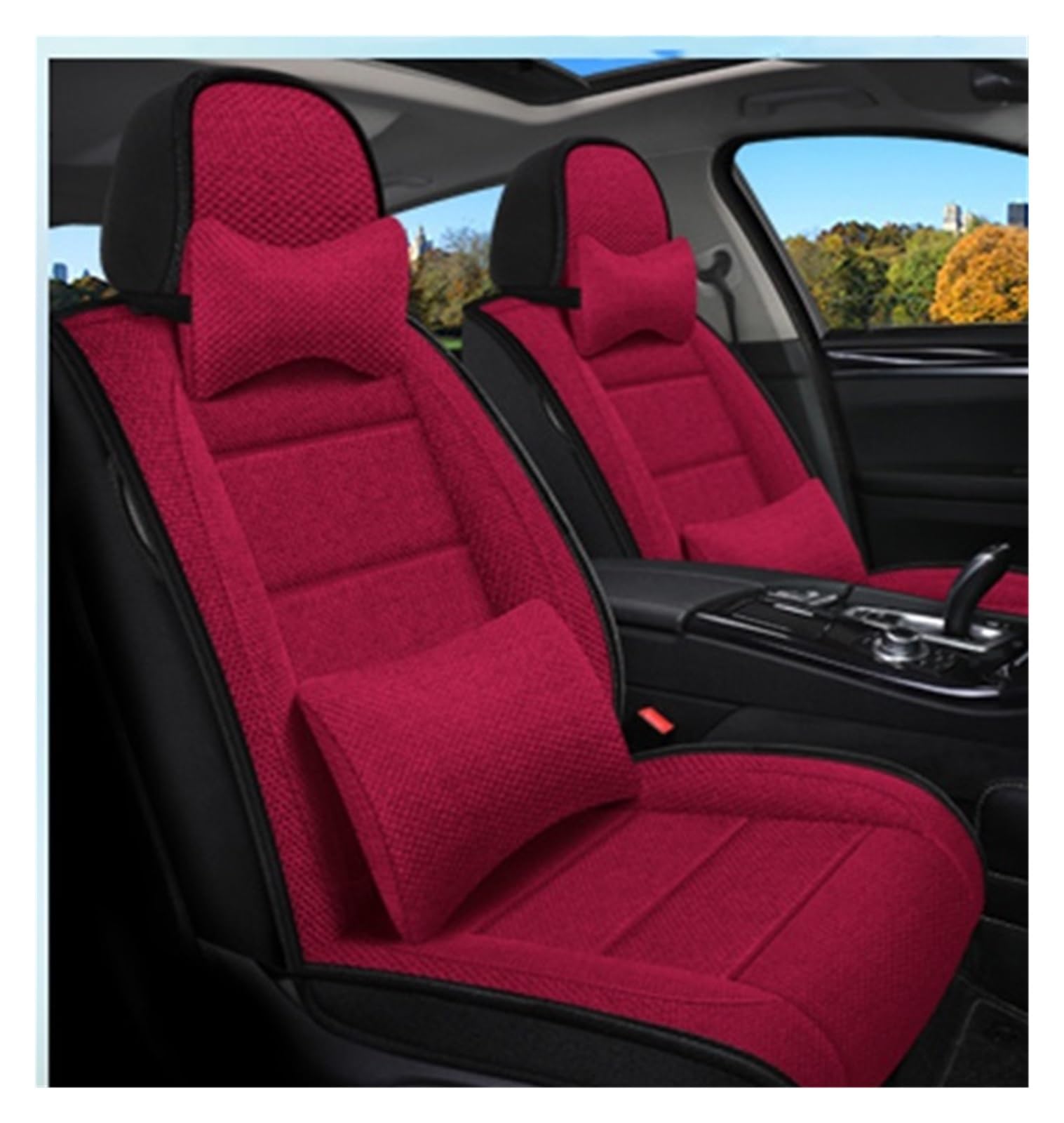 PAKAGVTTB Sitzbezüge Set Autositzbezug für Ford für Focus für Kuga für Ecosport Fiesta für Mondeo für Ranger Autozubehör Innenausstattung Vordersitzbezüge(Colour 6) von PAKAGVTTB