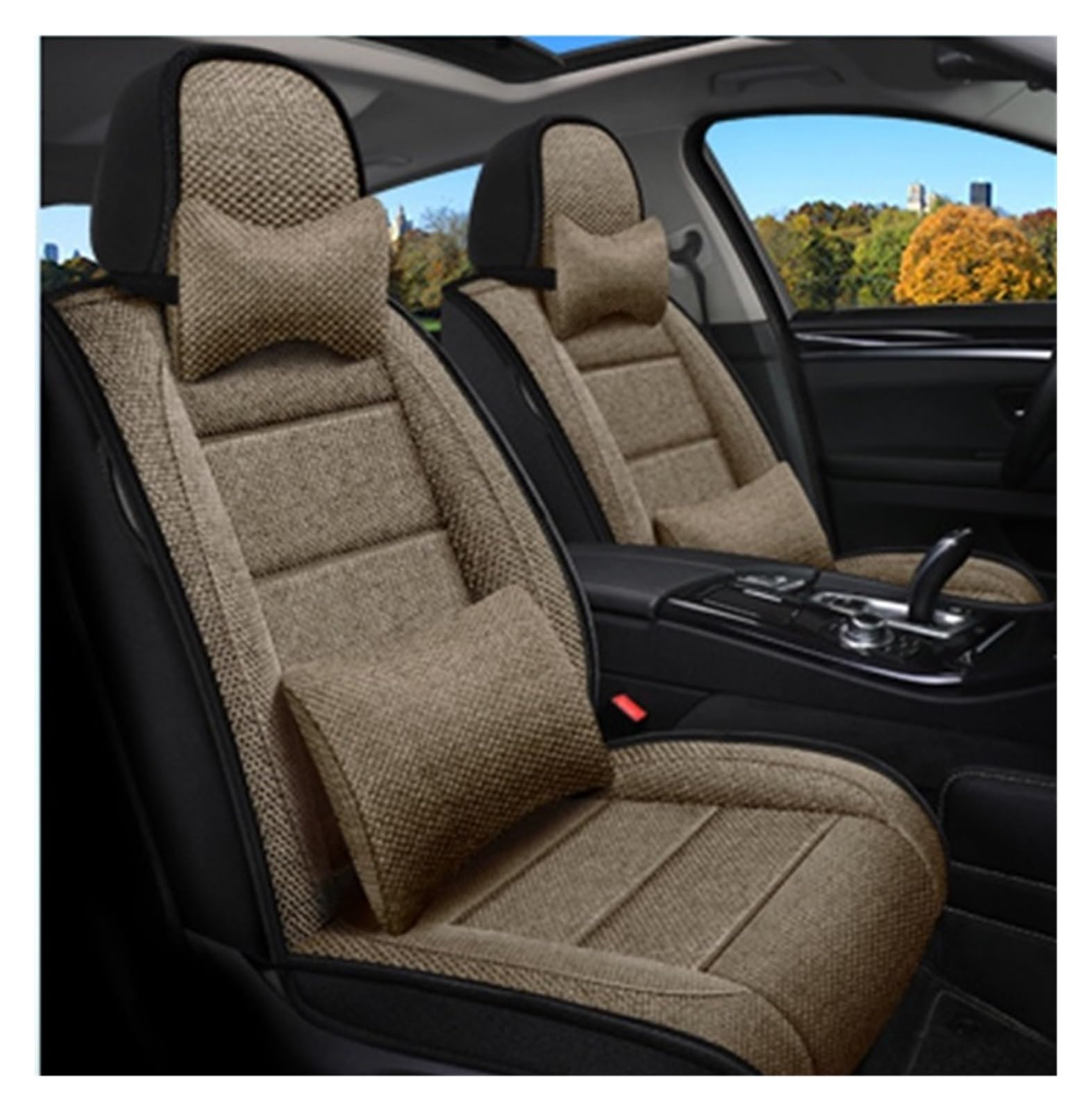 PAKAGVTTB Sitzbezüge Set Autositzbezug für Ford für Focus für Kuga für Ecosport Fiesta für Mondeo für Ranger Autozubehör Innenausstattung Vordersitzbezüge(Colour 7) von PAKAGVTTB