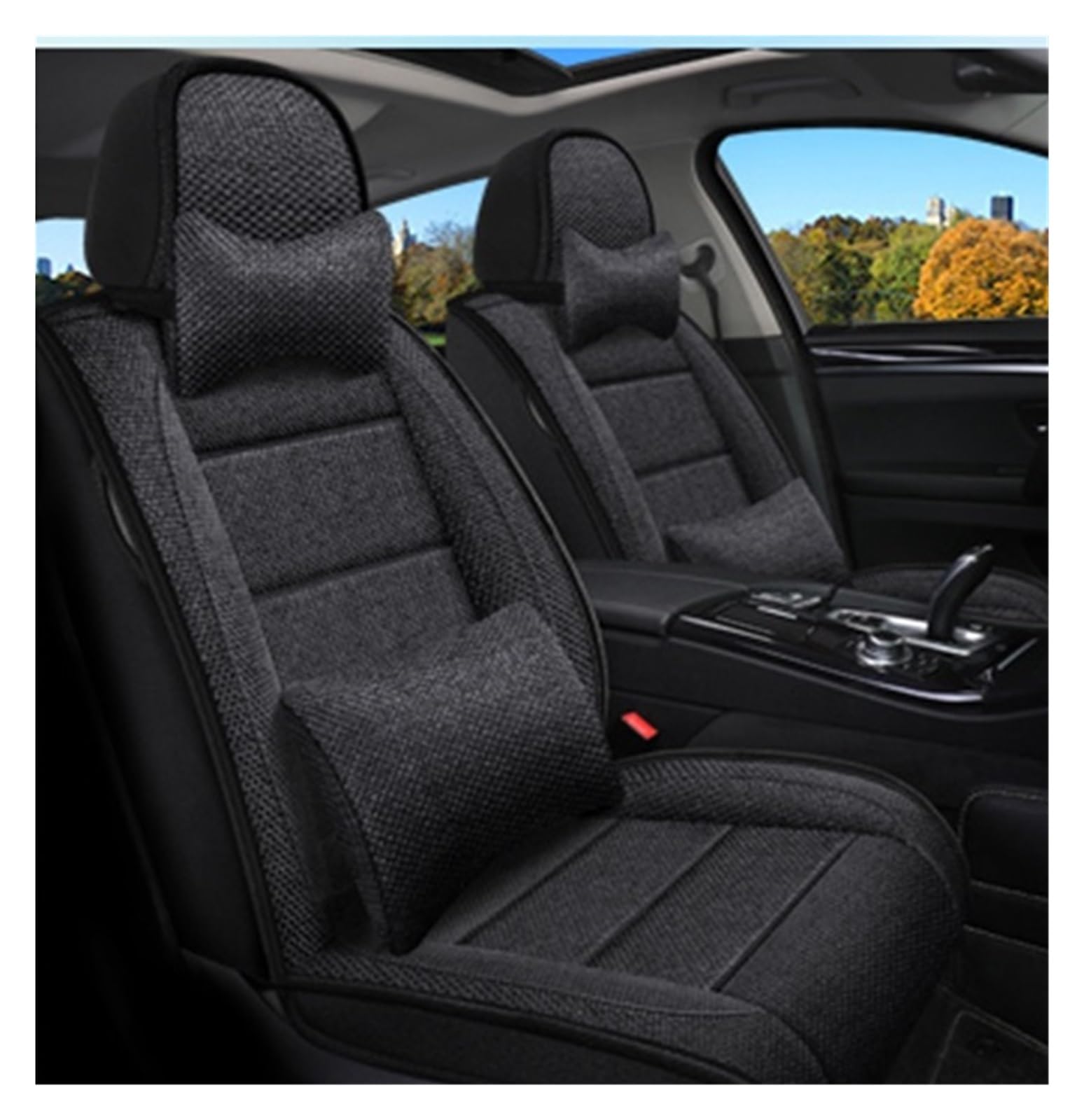 PAKAGVTTB Sitzbezüge Set Autositzbezug für Ford für Focus für Kuga für Ecosport Fiesta für Mondeo für Ranger Autozubehör Innenausstattung Vordersitzbezüge(Colour 8) von PAKAGVTTB