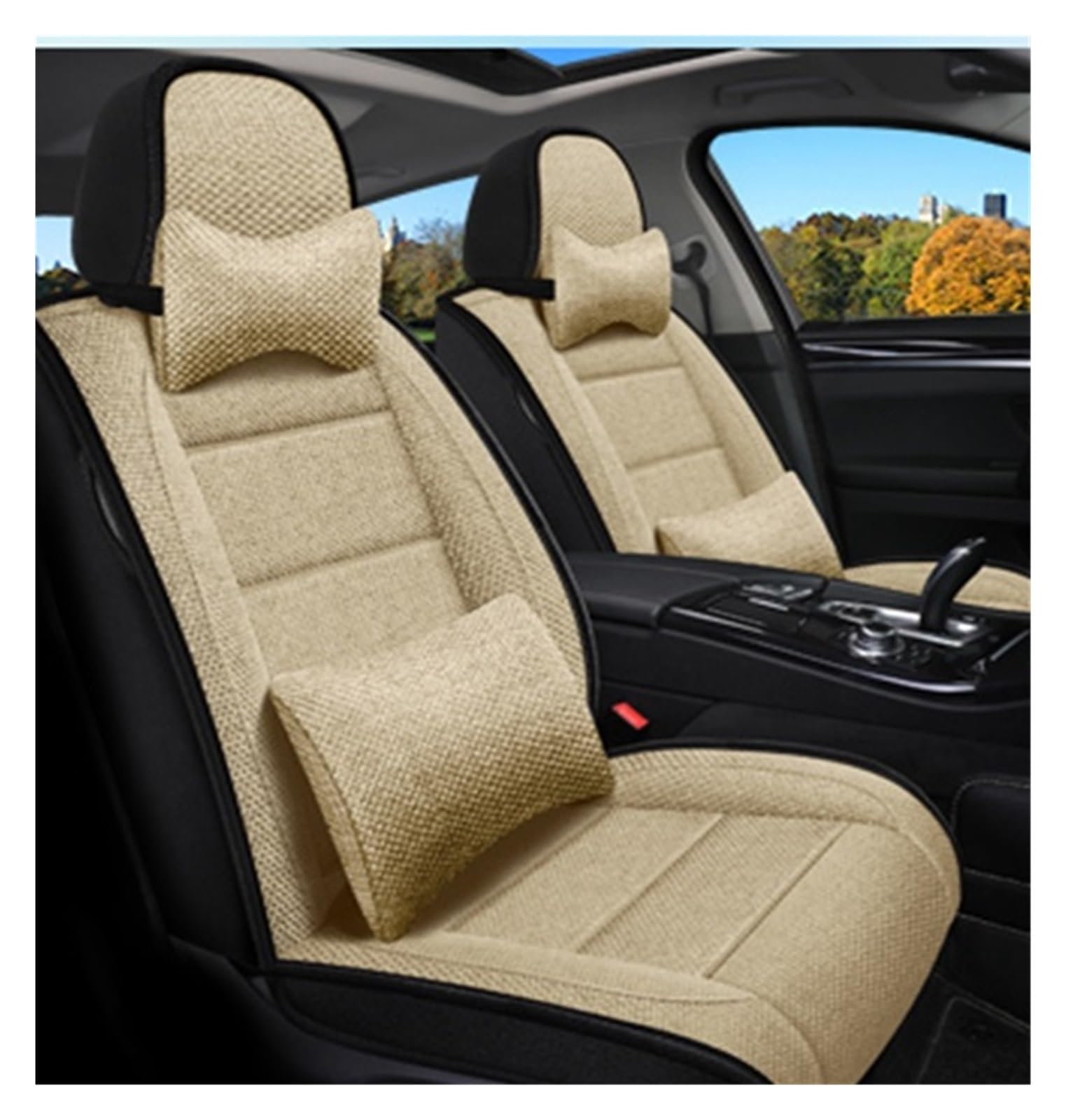 PAKAGVTTB Sitzbezüge Set Autositzbezug für Ford für Focus für Kuga für Ecosport Fiesta für Mondeo für Ranger Autozubehör Innenausstattung Vordersitzbezüge(Colour 9) von PAKAGVTTB