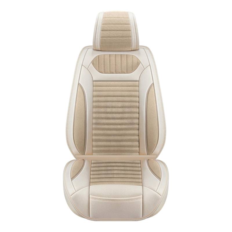 PAKAGVTTB Sitzbezüge Universal Flachs Auto Sitz Abdeckung Für Opel Für Vectra C Für Antara Für Insignia Auto Innen Zubehör Vordersitzbezüge(1PC-Beige) von PAKAGVTTB