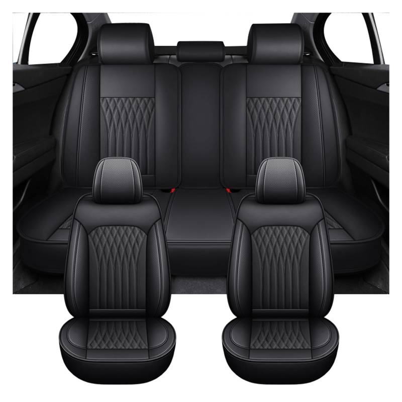 PAKAGVTTB Sitzbezüge Universal Full Set Autositzbezüge für Kadjar für Megane 2 3 4 Auto-Innenausstattung Vordersitzbezüge(Black) von PAKAGVTTB
