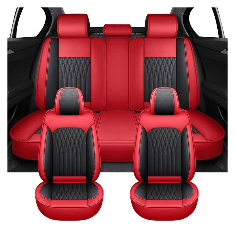 PAKAGVTTB Sitzbezüge Universal Full Set Autositzbezüge für Kadjar für Megane 2 3 4 Auto-Innenausstattung Vordersitzbezüge(Red) von PAKAGVTTB