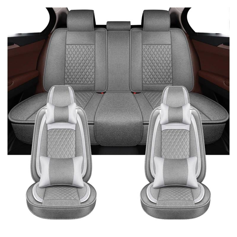 PAKAGVTTB Sitzbezüge Universal-Komplettset Autositzbezüge Für Nissan Für Teana J32 Für Kicks Für Sunny Für Altima Autozubehör Vordersitzbezüge(Grey) von PAKAGVTTB