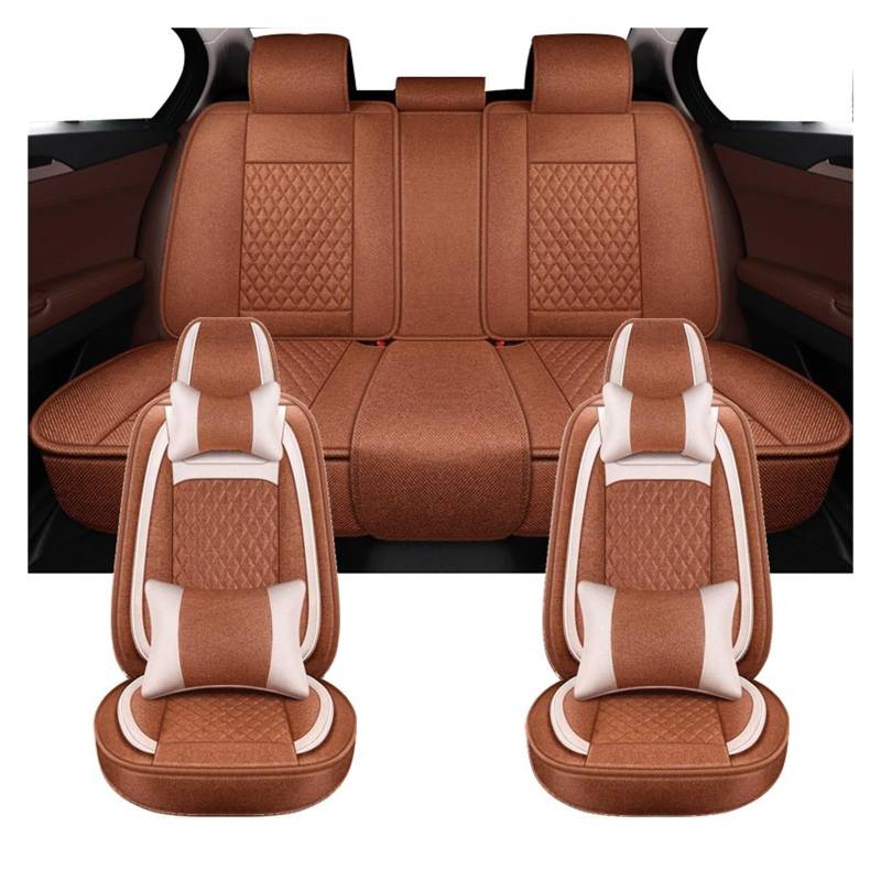 PAKAGVTTB Sitzbezüge Universal-Komplettset Autositzbezüge Für Nissan Für Teana J32 Für Kicks Für Sunny Für Altima Autozubehör Vordersitzbezüge(Orange) von PAKAGVTTB