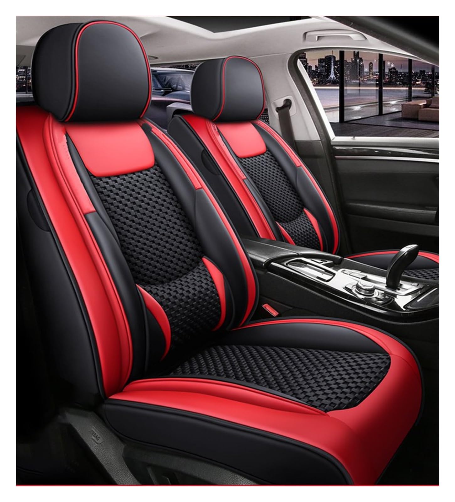 PAKAGVTTB Sitzbezüge Universal-Komplettset Autositzbezüge Für Skoda Für Yeti Für Octavia Für Superb Für Rapid Accesorios Interiors Vordersitzbezüge(Five Seats) von PAKAGVTTB
