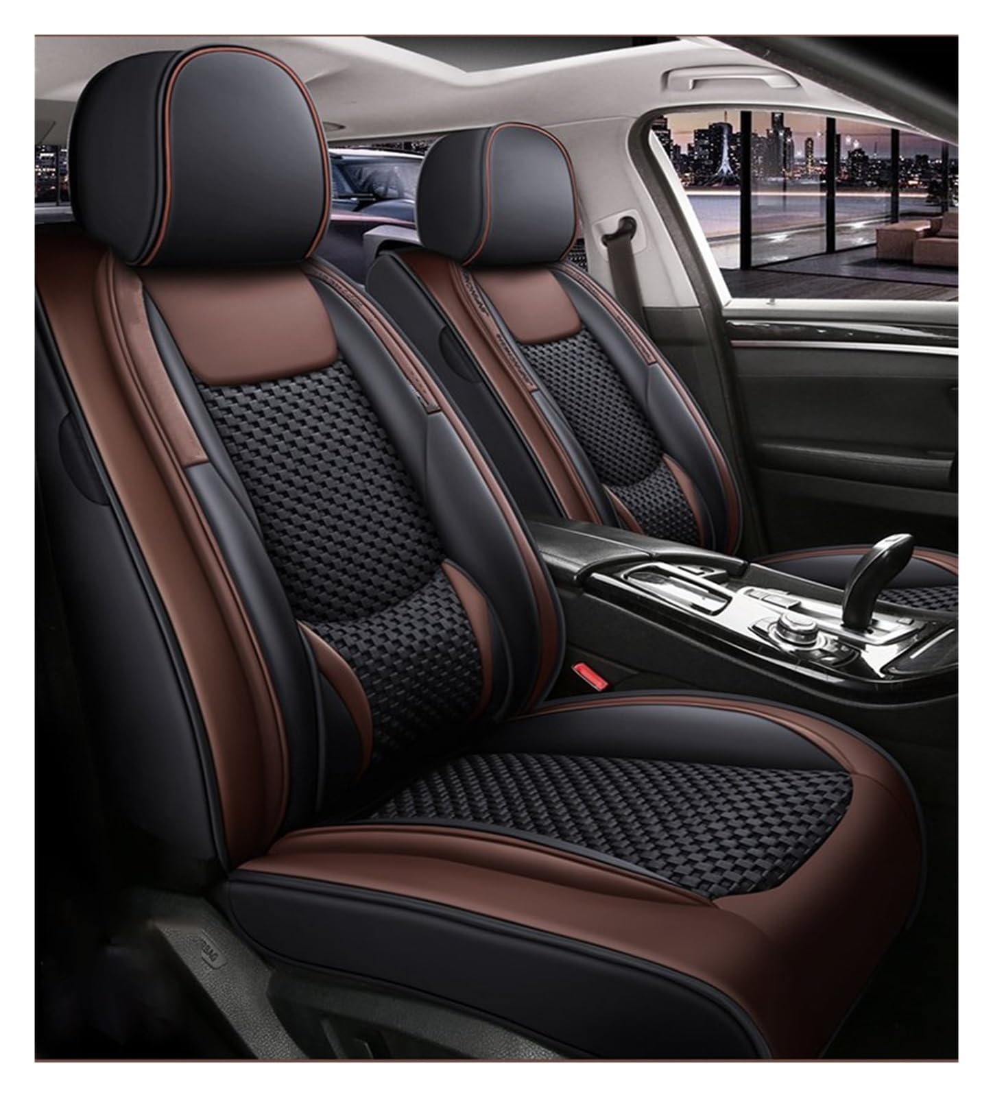 PAKAGVTTB Sitzbezüge Universal-Komplettset Autositzbezüge Für Skoda Für Yeti Für Octavia Für Superb Für Rapid Accesorios Interiors Vordersitzbezüge(Five Seats 1) von PAKAGVTTB