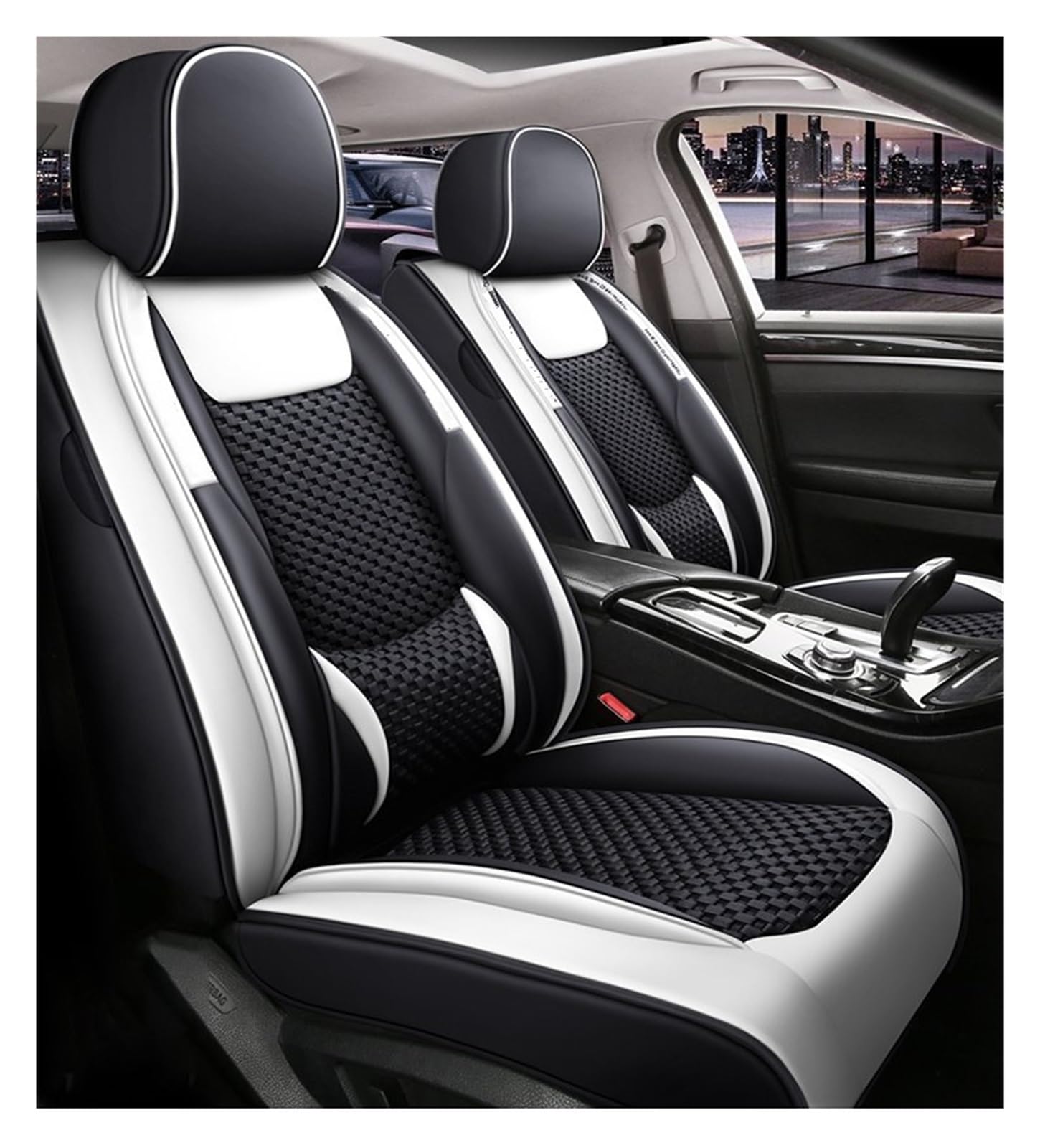 PAKAGVTTB Sitzbezüge Universal-Komplettset Autositzbezüge Für Skoda Für Yeti Für Octavia Für Superb Für Rapid Accesorios Interiors Vordersitzbezüge(Five Seats 2) von PAKAGVTTB