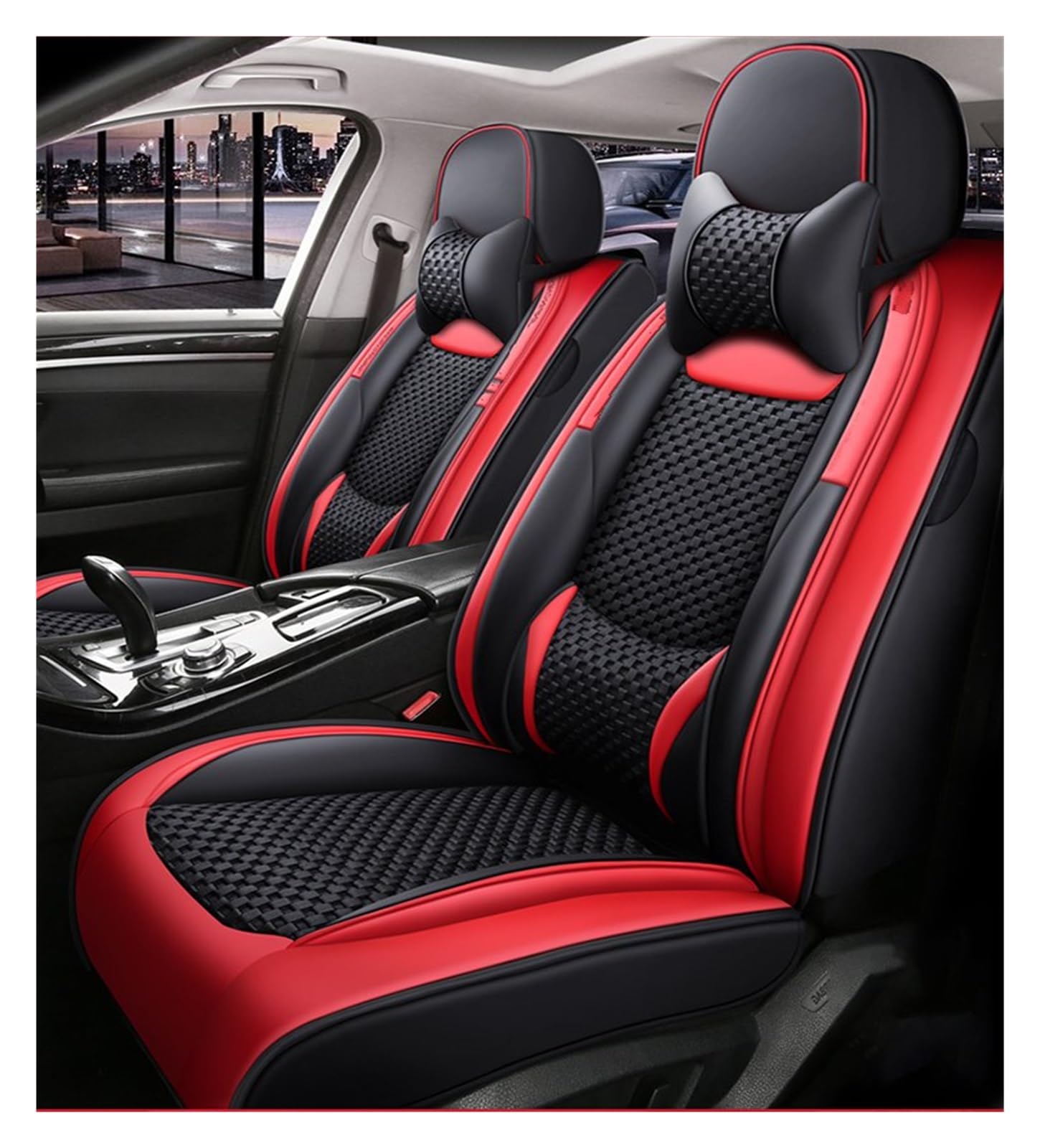 PAKAGVTTB Sitzbezüge Universal-Komplettset Autositzbezüge Für Skoda Für Yeti Für Octavia Für Superb Für Rapid Accesorios Interiors Vordersitzbezüge(Five Seats 4) von PAKAGVTTB