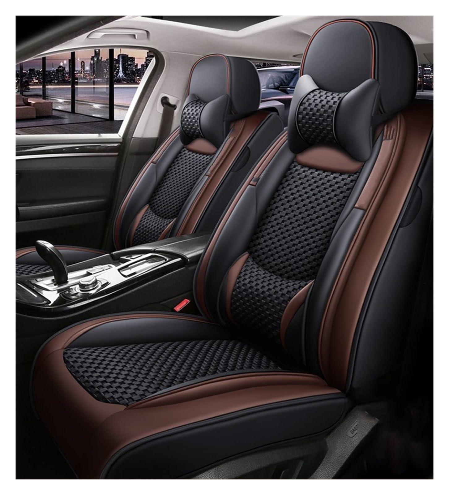 PAKAGVTTB Sitzbezüge Universal-Komplettset Autositzbezüge Für Skoda Für Yeti Für Octavia Für Superb Für Rapid Accesorios Interiors Vordersitzbezüge(Five Seats 5) von PAKAGVTTB