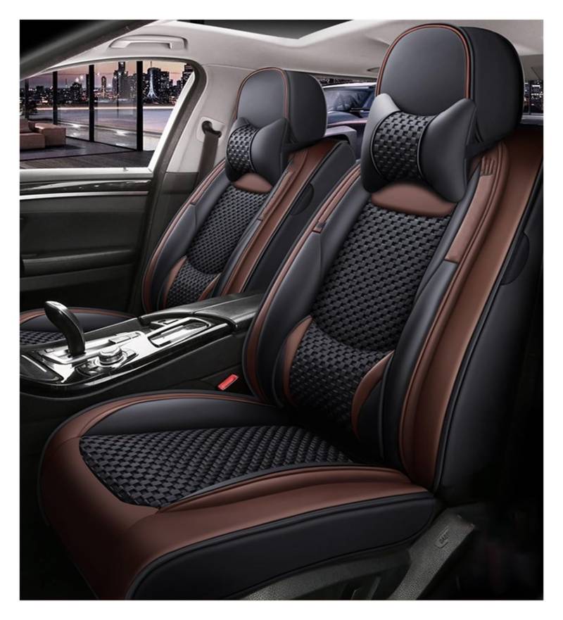 PAKAGVTTB Sitzbezüge Universal-Komplettset Autositzbezüge Für Skoda Für Yeti Für Octavia Für Superb Für Rapid Accesorios Interiors Vordersitzbezüge(Five Seats 5) von PAKAGVTTB