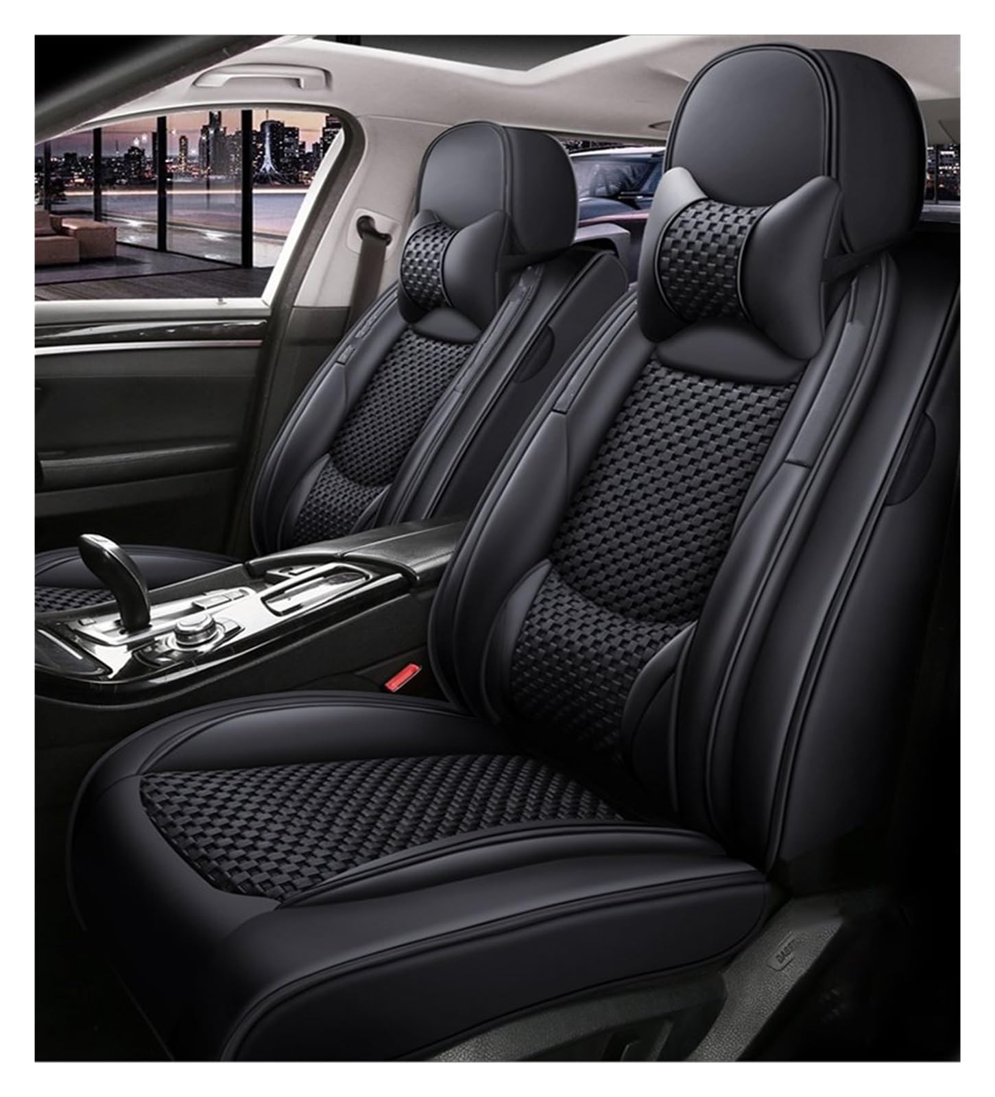 PAKAGVTTB Sitzbezüge Universal-Komplettset Autositzbezüge Für Skoda Für Yeti Für Octavia Für Superb Für Rapid Accesorios Interiors Vordersitzbezüge(Five Seats 7) von PAKAGVTTB