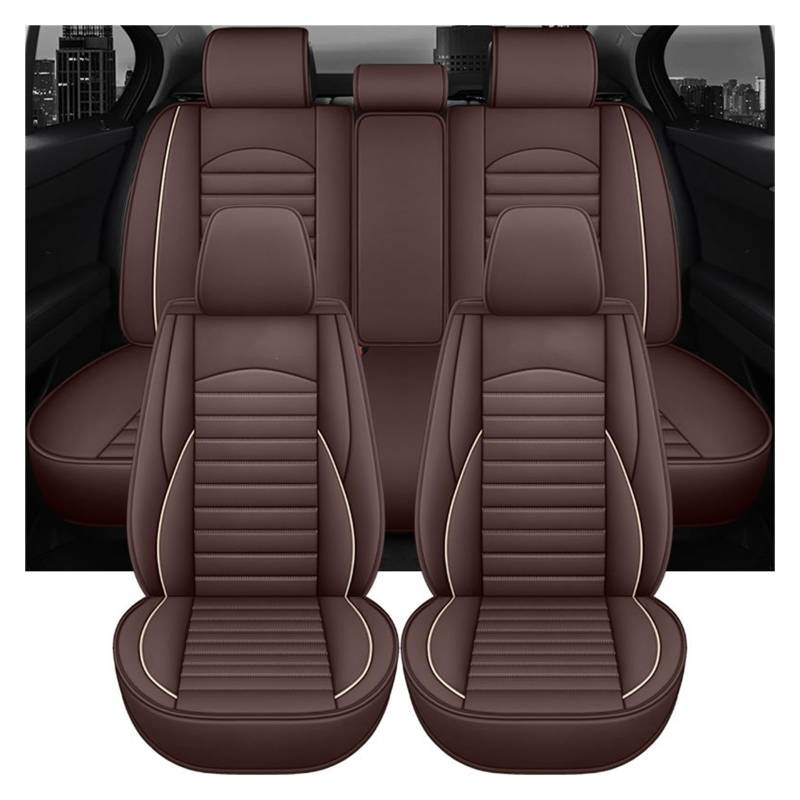 PAKAGVTTB Sitzbezüge Universal Leder Auto Autositzbezüge für Civic Innenraum Zubehör Vordersitzbezüge(5 PCS) von PAKAGVTTB