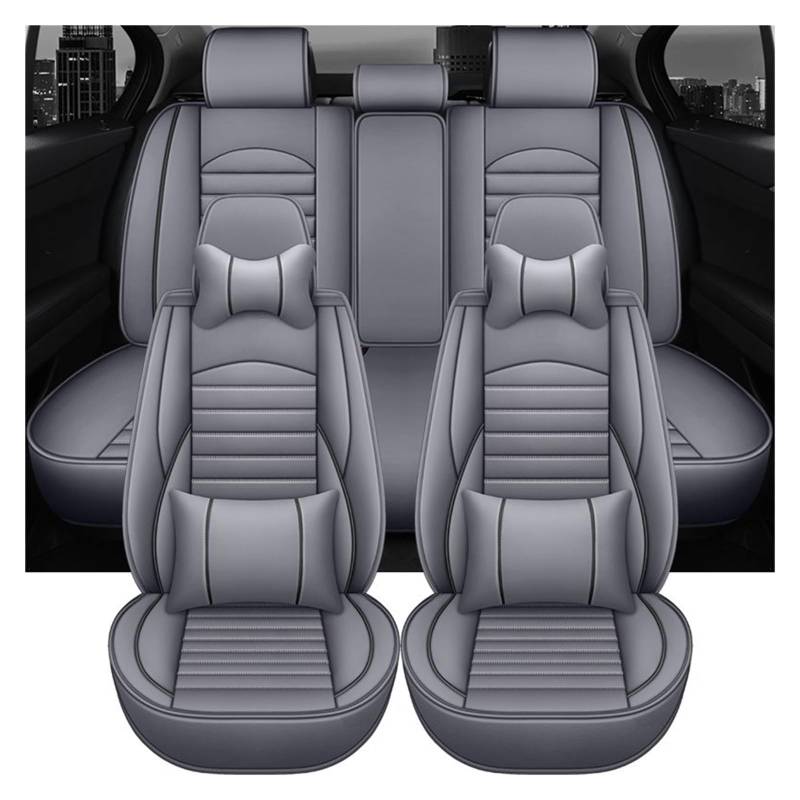 PAKAGVTTB Sitzbezüge Universal Leder Auto Autositzbezüge für Civic Innenraum Zubehör Vordersitzbezüge(9 PCS 2) von PAKAGVTTB