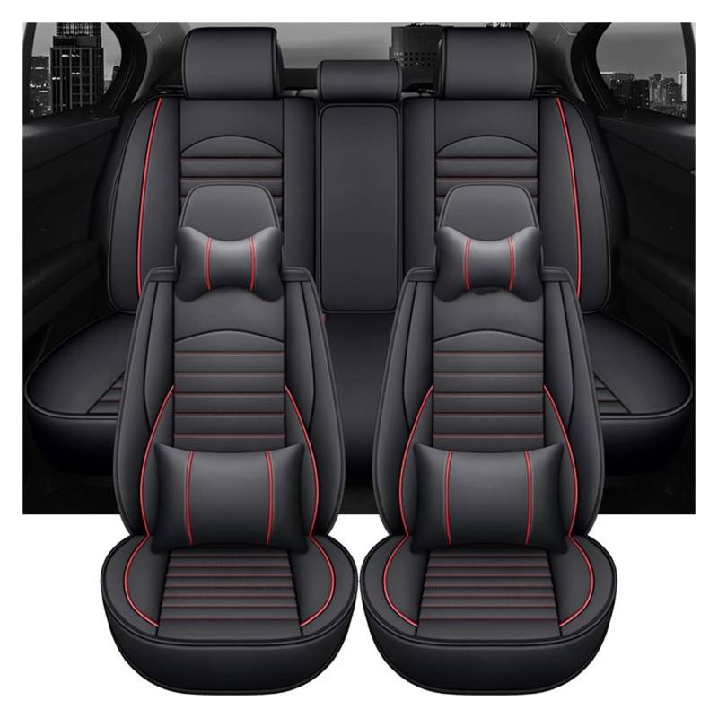 PAKAGVTTB Sitzbezüge Universal Leder Auto Sitzbezüge Für Vw Für Golf 8 Auto Innen Zubehör Vordersitzbezüge(9 PCS 1) von PAKAGVTTB