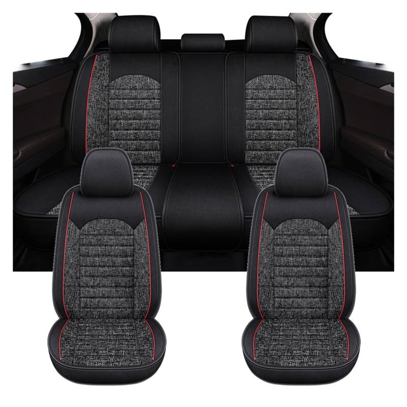 PAKAGVTTB Sitzbezüge Universelle Autositzbezüge für Skoda für Superb 3 für Yeti für Rapid, atmungsaktive Geschenke, Auto-Innenausstattung Vordersitzbezüge(Full SetBlack) von PAKAGVTTB