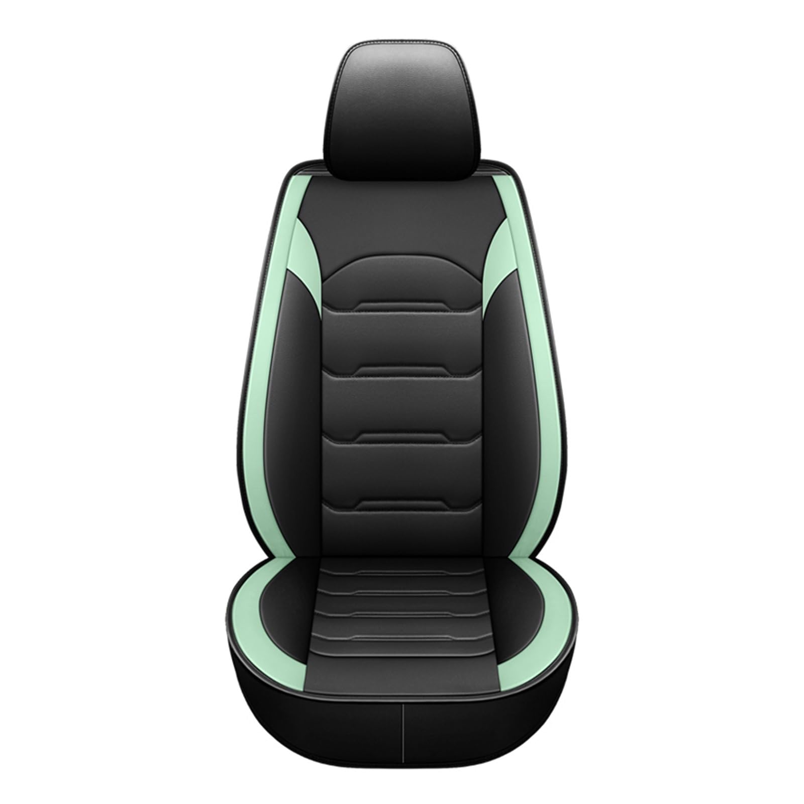 PAKAGVTTB Sitzbezüge Universeller Autositzbezug für Skoda für Octavia für A7 für A5 für Tour für Rapid Auto-Innenausstattung Vordersitzbezüge(1PC-Black Green) von PAKAGVTTB