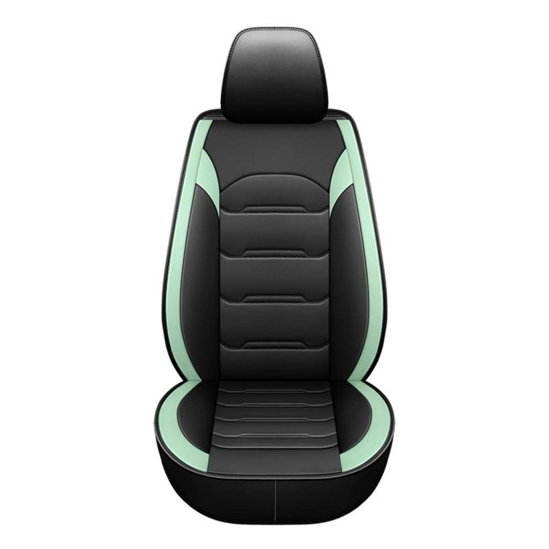 PAKAGVTTB Sitzbezüge Universeller Autositzbezug für Skoda für Octavia für A7 für A5 für Tour für Rapid Auto-Innenausstattung Vordersitzbezüge(1PC-Black Green) von PAKAGVTTB
