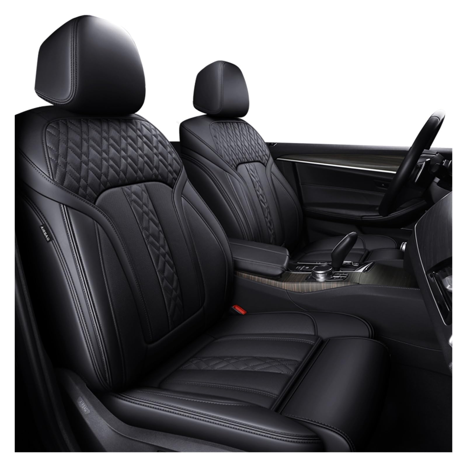 PAKAGVTTB Sitzbezüge Zubehör Autositzbezüge 5 Sitze Für X4 E46 E90 E60 F30 F10 E39 F20 G20 E36 E87 G30 E92 Für X5 E70 E91 F11 F31 E30 Vordersitzbezüge(Black) von PAKAGVTTB