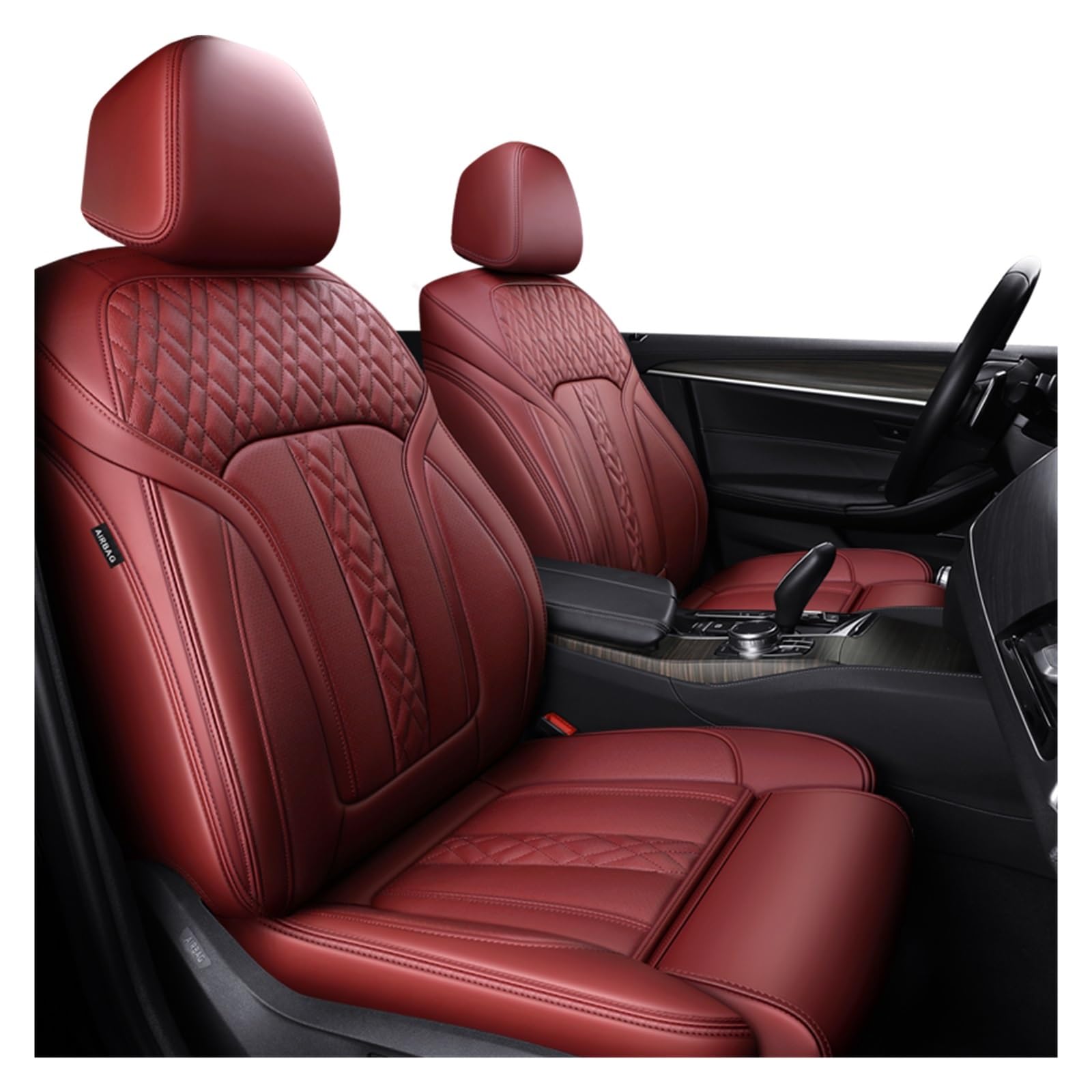 PAKAGVTTB Sitzbezüge Zubehör Autositzbezüge 5 Sitze Für X4 E46 E90 E60 F30 F10 E39 F20 G20 E36 E87 G30 E92 Für X5 E70 E91 F11 F31 E30 Vordersitzbezüge(Burgundy) von PAKAGVTTB