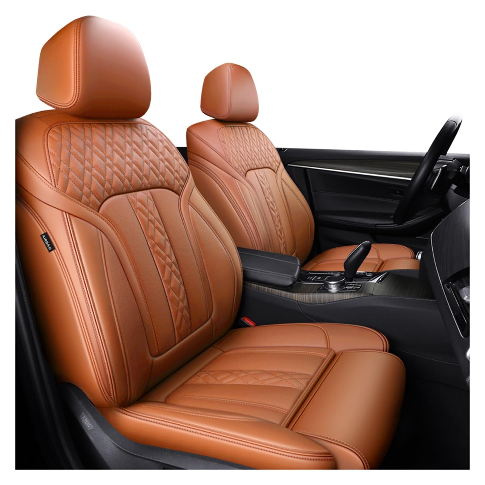 PAKAGVTTB Sitzbezüge Zubehör Autositzbezüge 5 Sitze Für X4 E46 E90 E60 F30 F10 E39 F20 G20 E36 E87 G30 E92 Für X5 E70 E91 F11 F31 E30 Vordersitzbezüge(Orange) von PAKAGVTTB