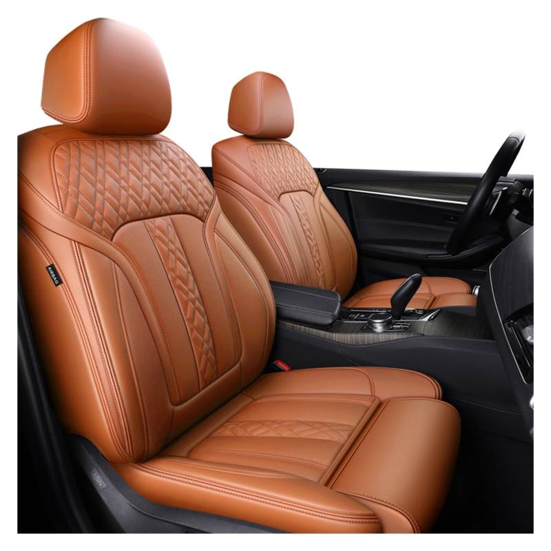 PAKAGVTTB Sitzbezüge Zubehör Autositzbezüge 5 Sitze Für X4 E46 E90 E60 F30 F10 E39 F20 G20 E36 E87 G30 E92 Für X5 E70 E91 F11 F31 E30 Vordersitzbezüge(Orange) von PAKAGVTTB