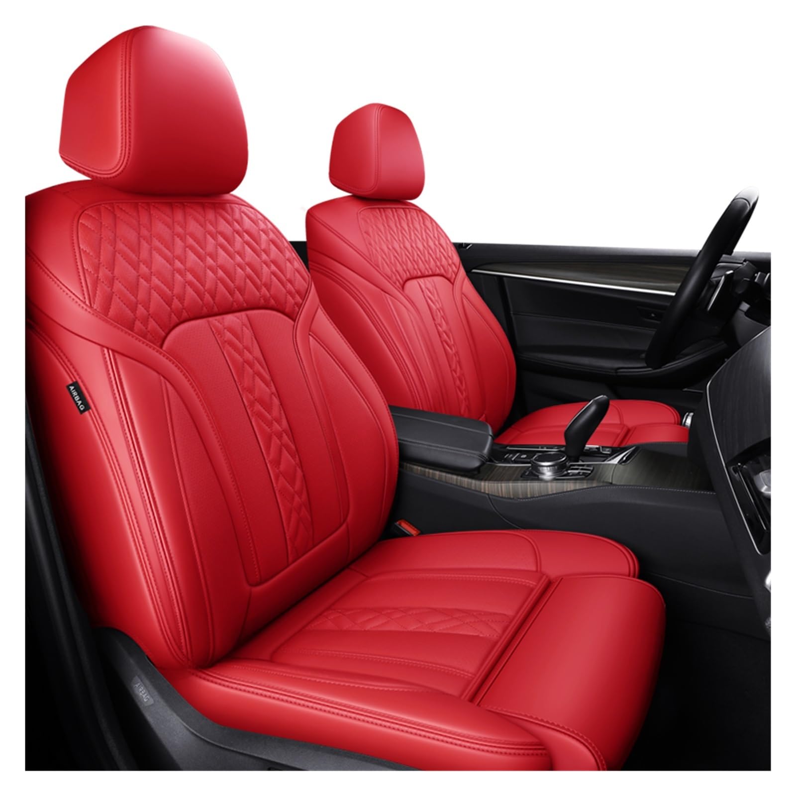 PAKAGVTTB Sitzbezüge Zubehör Autositzbezüge 5 Sitze Für X4 E46 E90 E60 F30 F10 E39 F20 G20 E36 E87 G30 E92 Für X5 E70 E91 F11 F31 E30 Vordersitzbezüge(Red) von PAKAGVTTB