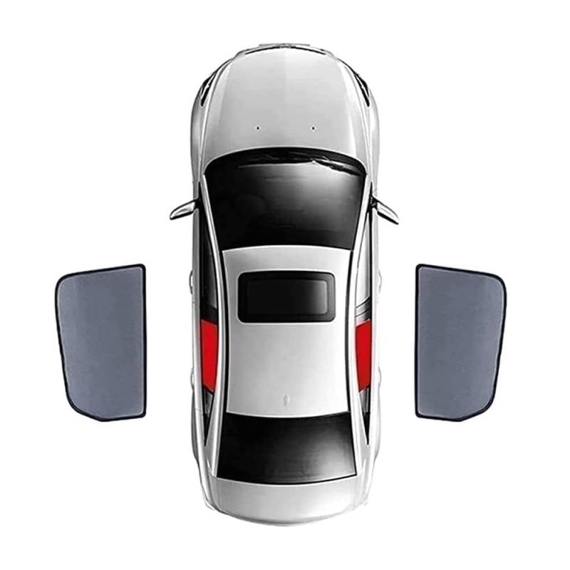 Auto Seitenfenster Sonnenschutz für Audi A4 B7 Avant 2006-2009,Car Seitenscheibe Atmungsaktives Sonnenblende PrivatsphäRe Schutz,Car ZubehöR.,B-2pcs Rear Window von PAKJEL