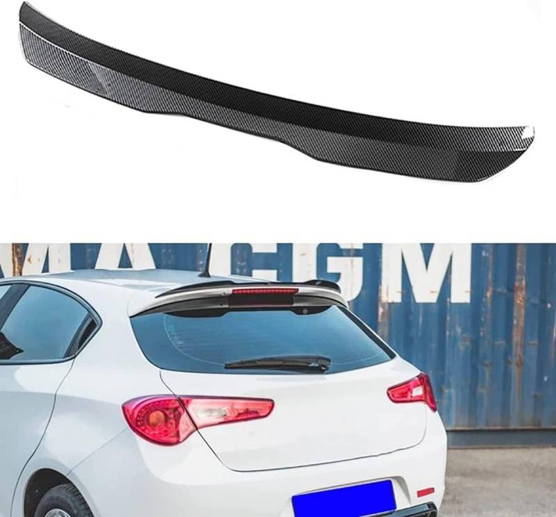 Heckspoiler Für Alfa Romeo Giulietta 2016 2017 2018 2019 2020 Heckflügel Lippe Auto Hinten Trunk-Boot Lip Spoiler Flügel Auto Heck Flügel.,B-Carbon Fiber von PAKJEL