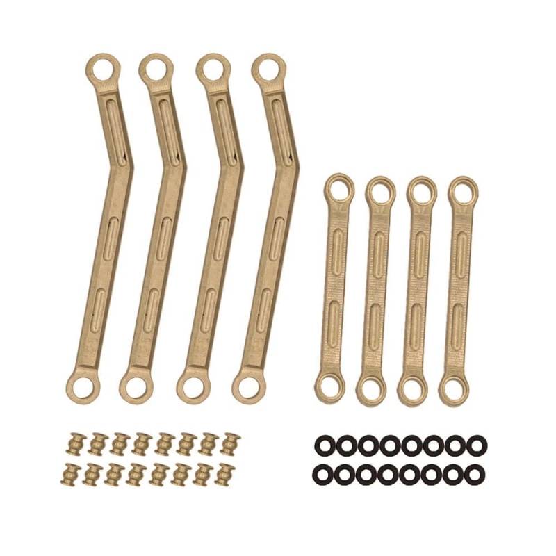 Palumma Für AXIAL Chassis Links Set, Messing Lenkverbindungsstange Set für AXIAL 1/24 AX24 XC-1 RC Upgrade Teile von PALUMMA