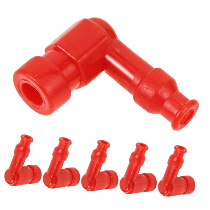 PAMINGONO 10 Stück Zündkerzenstecker Gummi Zündkerzenstecker Ersatz Für Zündkerzenstecker Ersatz Aus Eisen Rot Roller Zündkerzenstecker von PAMINGONO