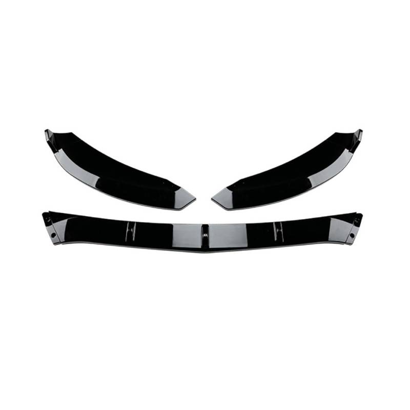 Auto Frontspoiler Spoiler für Benz C-Class W205 C180 C200 C260 2015-2018 AMG, Front Stoßstange Lip Splitter Diffusor Spoiler Antikollision Spoilerlippe Auto Zubehör,A-Glossy Black von PAPEP