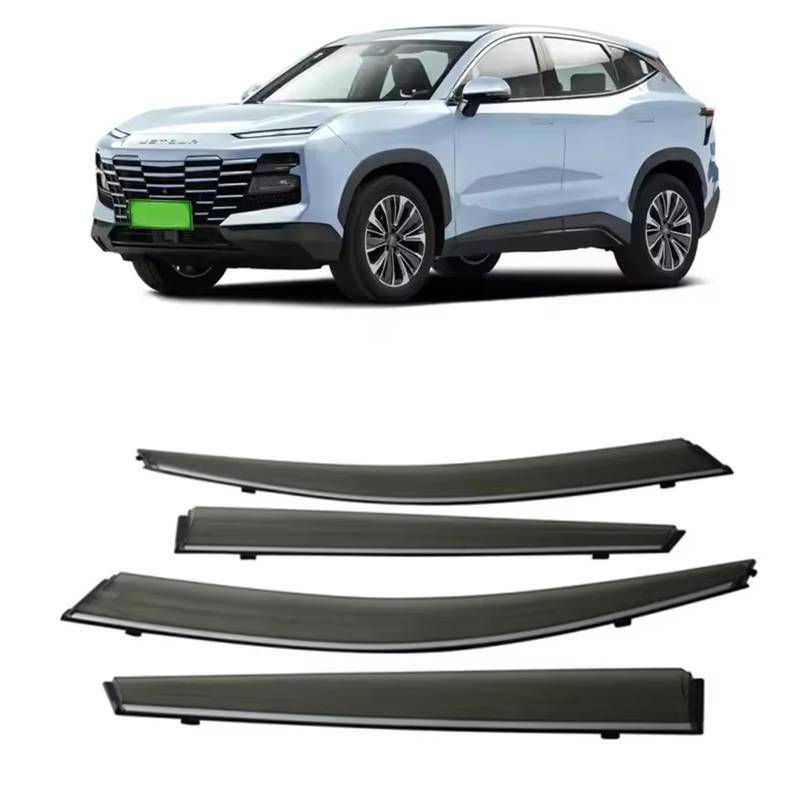 Auto Windabweiser für Chery Jetour Dashing 2022 2023 2024 2025, Regenschutz zum Aufkleben für Fenster Windabweiser Fensterscheiben für Autos von PAPEP