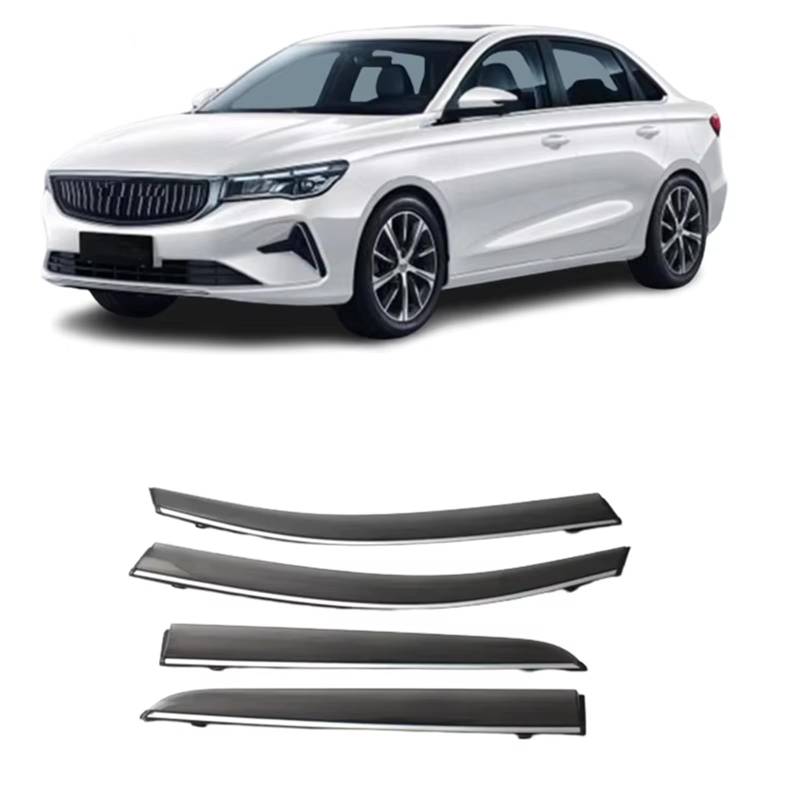 Auto Windabweiser für Geely Emgrand S 2021 2022 2023 2024 2025, Regenschutz zum Aufkleben für Fenster Windabweiser Fensterscheiben für Autos von PAPEP