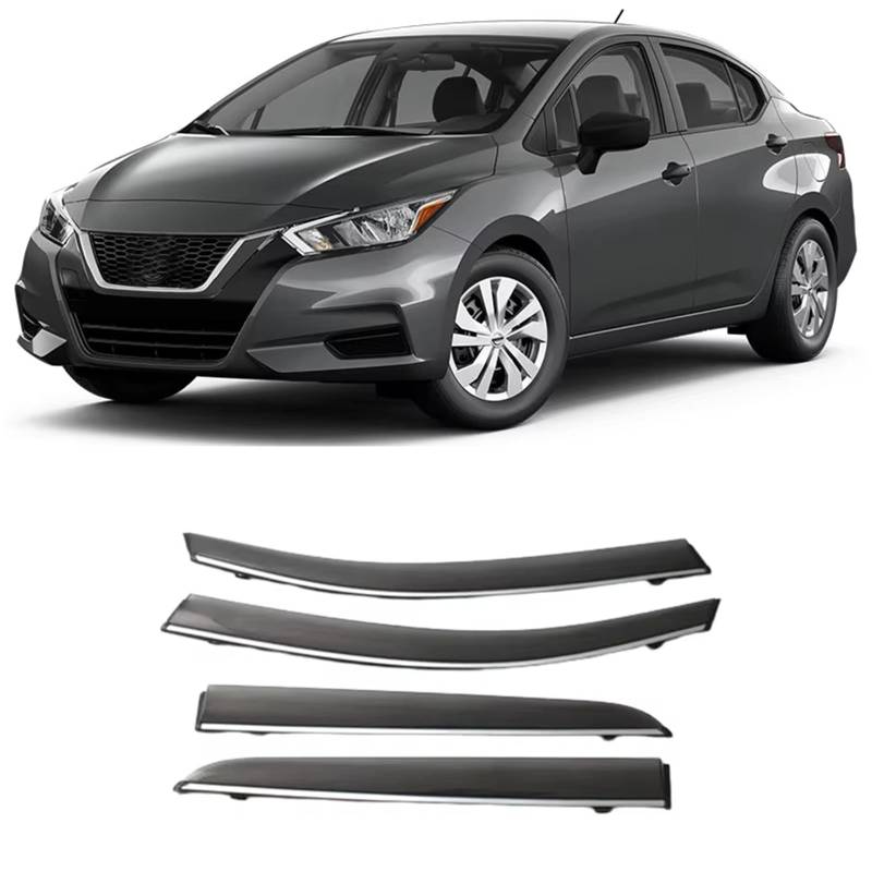 Auto Windabweiser für Nissan Versa MK3-N18 2020 2021 2022 2023 2024, Regenschutz zum Aufkleben für Fenster Windabweiser Fensterscheiben für Autos von PAPEP