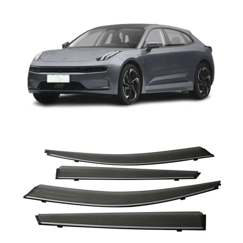 Auto Windabweiser für Zeekr 001 2021 2022 2023 2024 2025, Regenschutz zum Aufkleben für Fenster Windabweiser Fensterscheiben für Autos von PAPEP