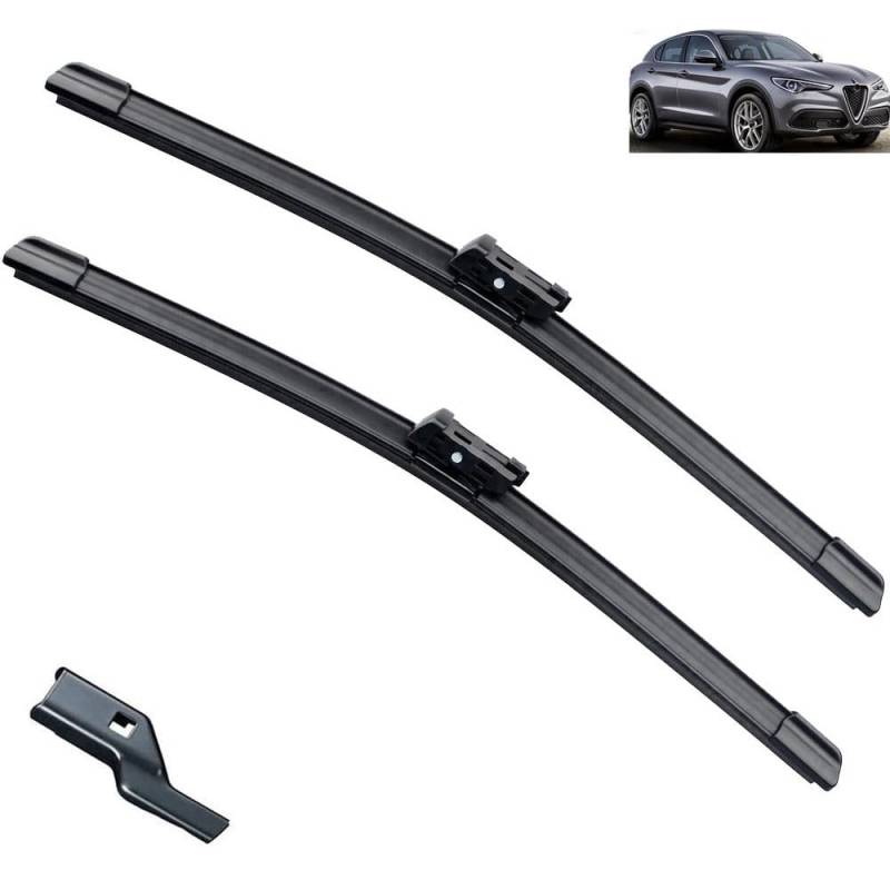 Frontscheibenwischer für Alfa Romeo Stelvio 2016-2020, Windschutzscheibe Fenster Regenbürsten Auto Scheibenwischer Fensterbürsten Auto Zubehör von PAPEP