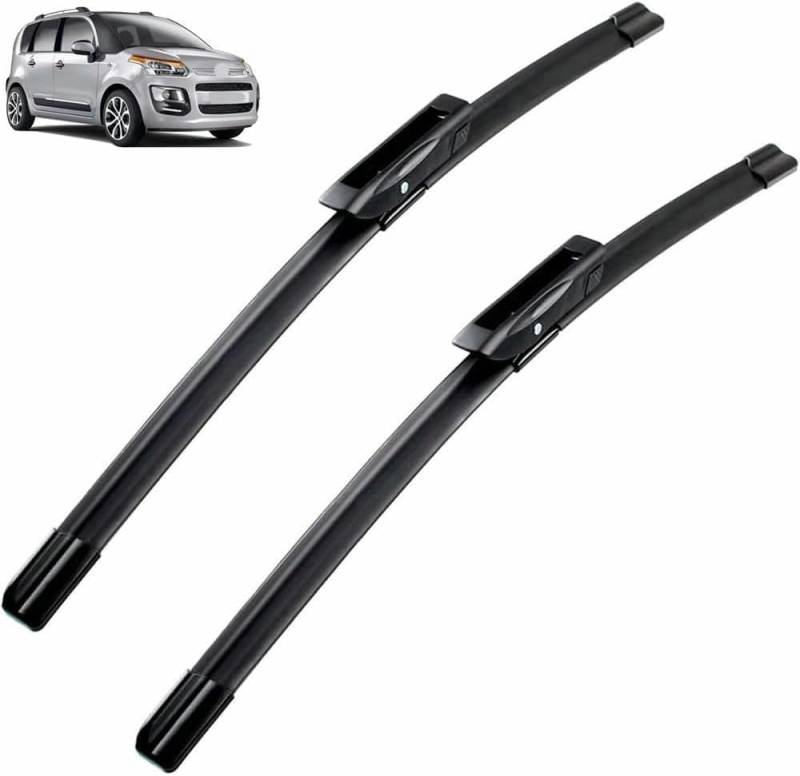 Frontscheibenwischer für Citroen C3 Picasso 2011-2016 24'+16', Windschutzscheibe Fenster Regenbürsten Auto Scheibenwischer Fensterbürsten Auto Zubehör von PAPEP
