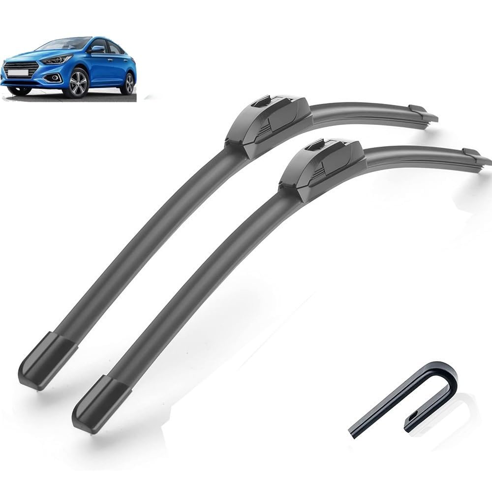 Frontscheibenwischer für Hyundai Solaris HC 2018 2019 2020, Windschutzscheibe Fenster Regenbürsten Auto Scheibenwischer Fensterbürsten Auto Zubehör Frontscheibenwischer für Hyundai Solaris HC 2018 2019 2020, Windschutzscheibe Fenster Regenbürsten Auto Scheibenwischer Fensterbürsten Auto Zubehör von PAPEP