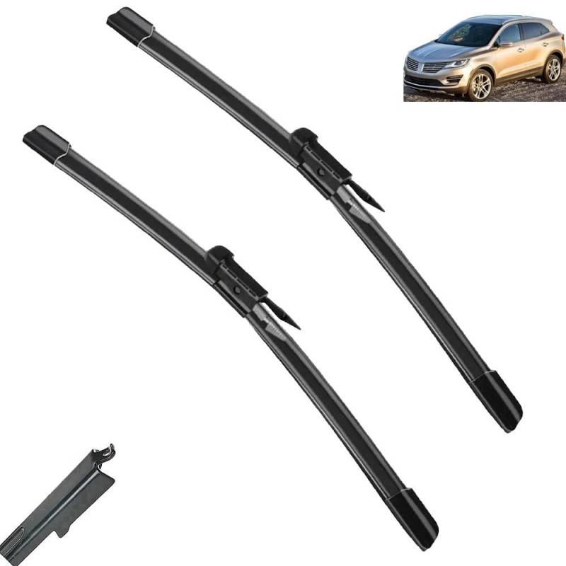 Frontscheibenwischer für Lincoln MKC 2014 2015 2016 2017 26"+15", Windschutzscheibe Fenster Regenbürsten Auto Scheibenwischer Fensterbürsten Auto Zubehör von PAPEP