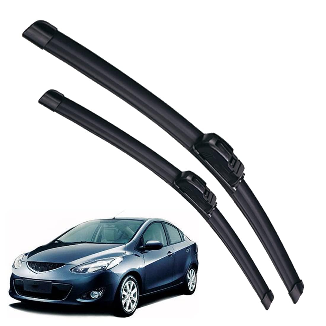 Frontscheibenwischer für Mazda 2 DE 2007-2014 600mm+350mm, Windschutzscheibe Fenster Regenbürsten Auto Scheibenwischer Fensterbürsten Auto Zubehör Frontscheibenwischer für Mazda 2 DE 2007-2014 600mm+350mm, Windschutzscheibe Fenster Regenbürsten Auto Scheibenwischer Fensterbürsten Auto Zubehör von PAPEP